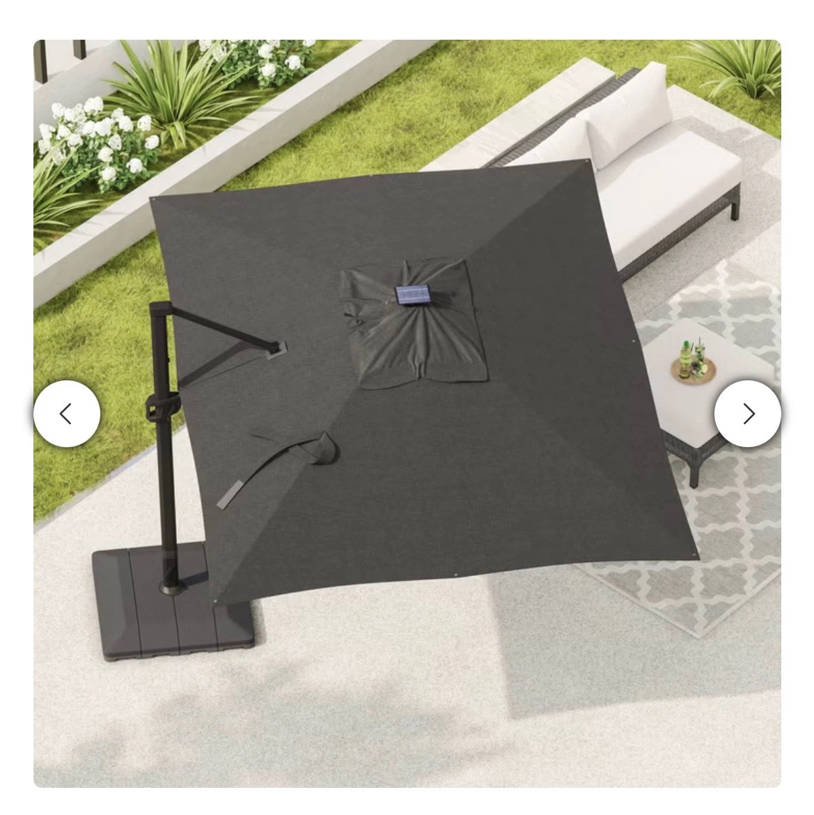 The Sirio™ 3 m x 4 m Cantilever Umbrella with Solar Powered LED - photo 4