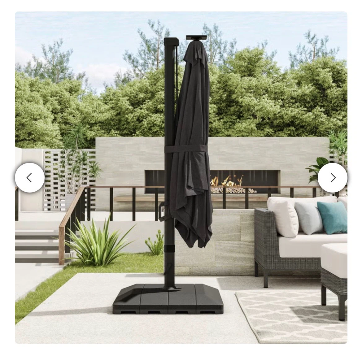 The Sirio™ 3 m x 4 m Cantilever Umbrella with Solar Powered LED - photo 5