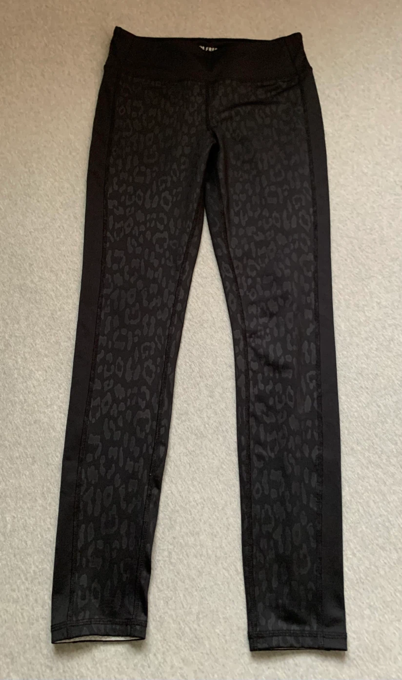 Black Leopard Print Leggings - Size Small