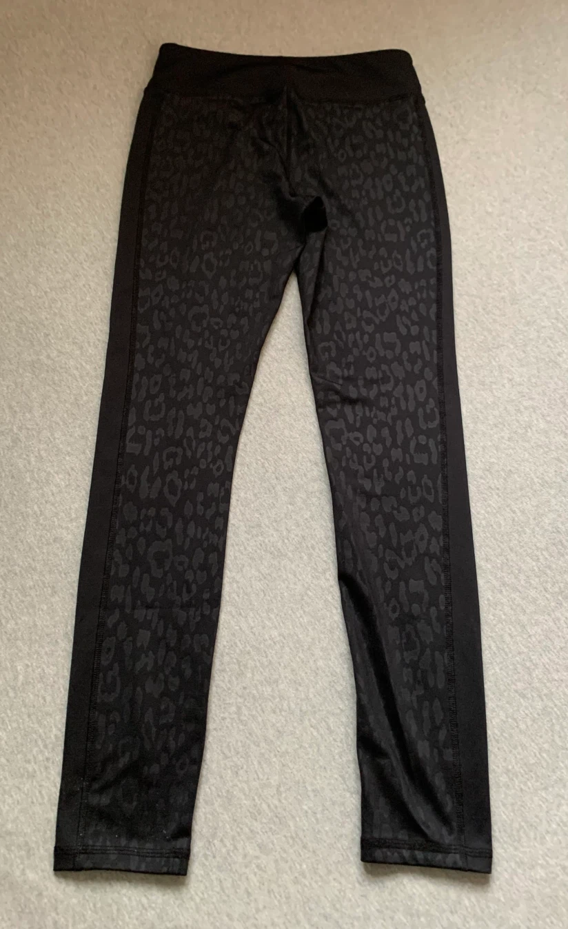 Black Leopard Print Leggings - Size Small - photo 2