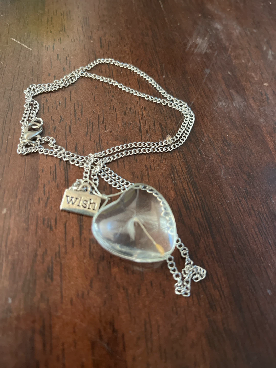 Wish Dandelion Heart Pendant Necklace - photo 3