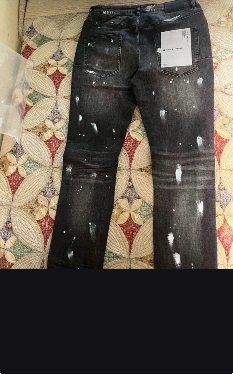 Purple Brand Paint Splatter Jeans