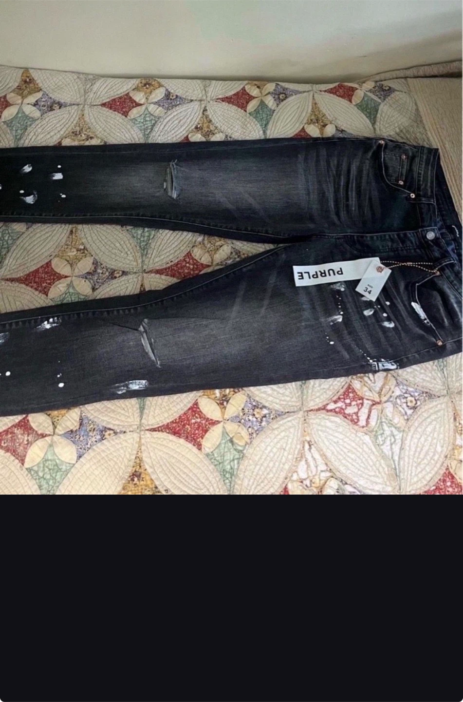 Purple Brand Paint Splatter Jeans - photo 2
