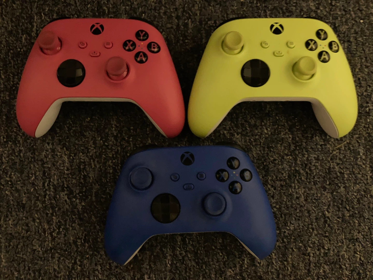 Three Xbox Wireless Controllers