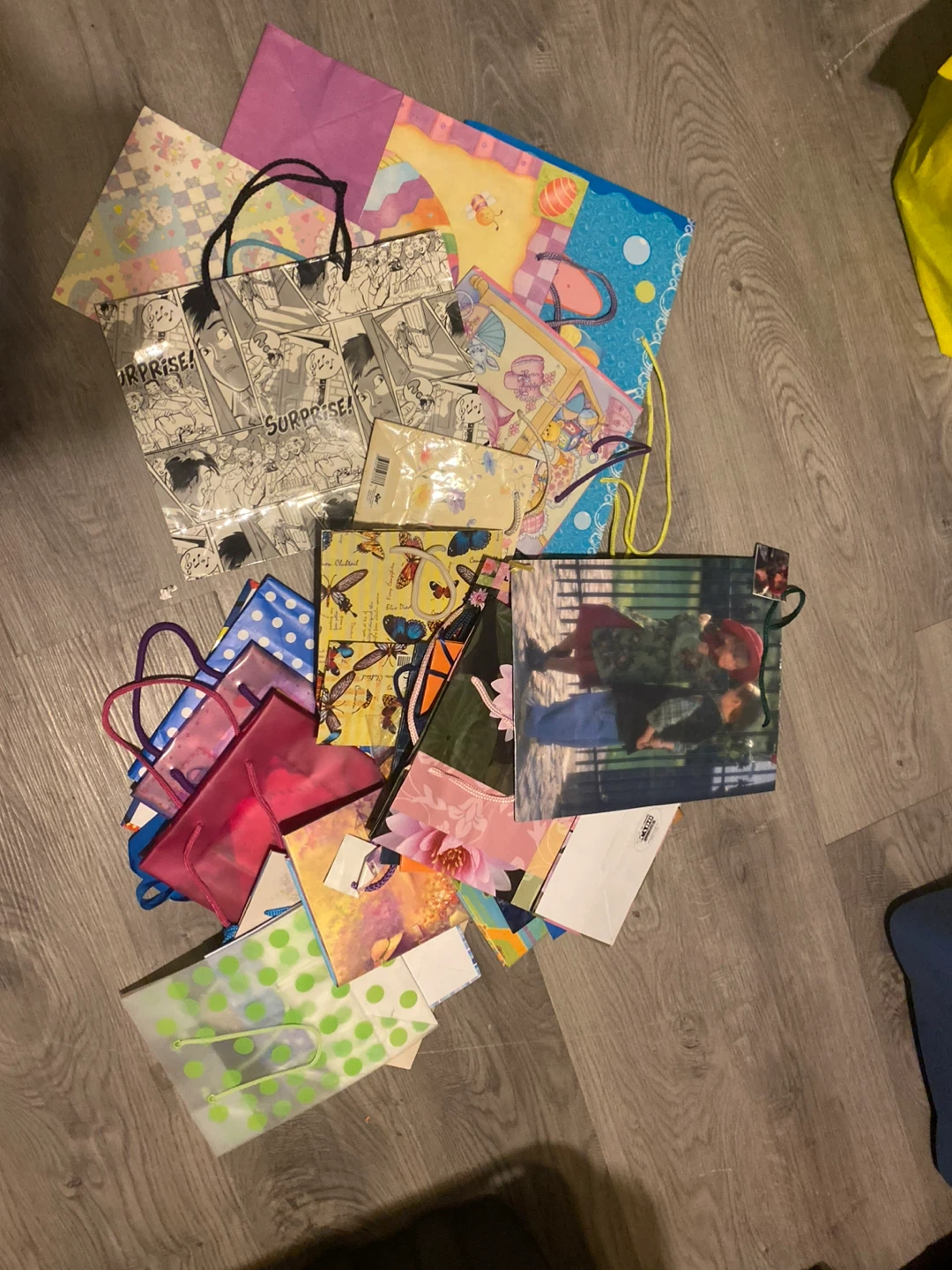 Collection of assorted gift bags