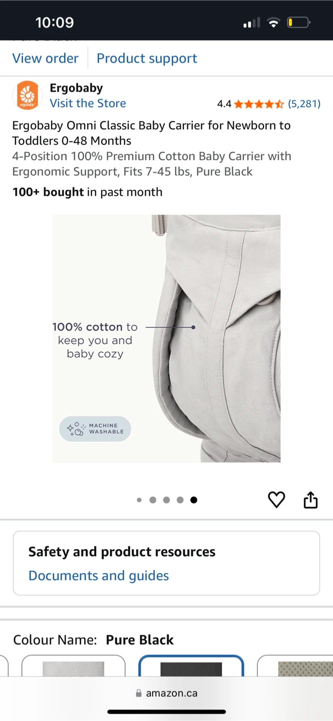 Ergobaby Omni Classic Baby Carrier - Pure Black - photo 2