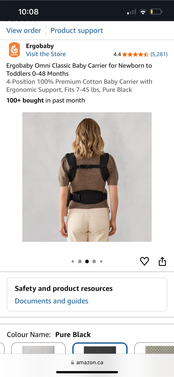 Ergobaby Omni Classic Baby Carrier - Pure Black - photo 3