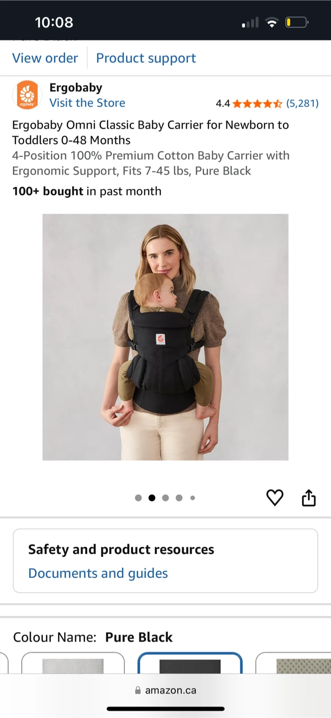 Ergobaby Omni Classic Baby Carrier - Pure Black - photo 4