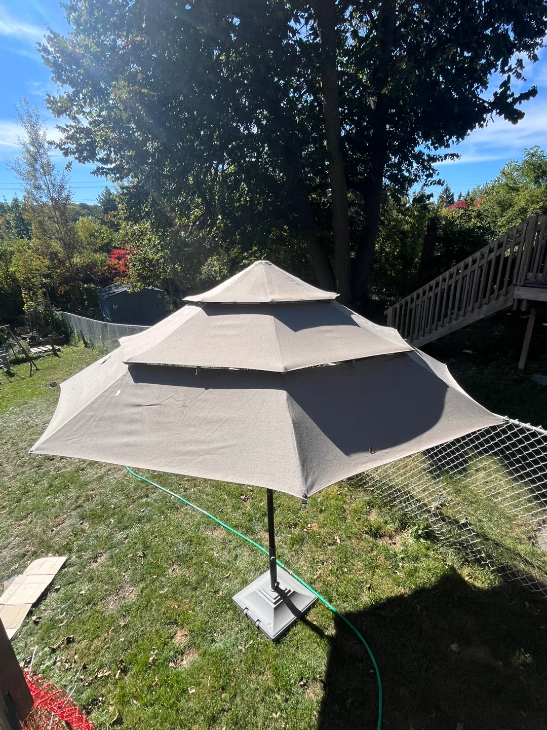 Brown - SunVilla 10' Round Market Umbrella
