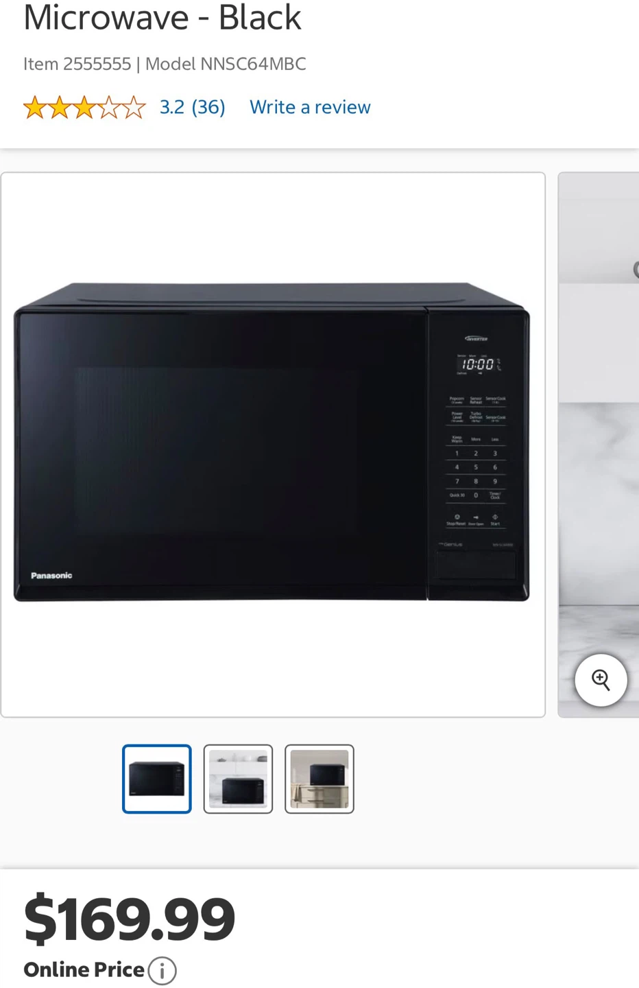 Panasonic The Genius Inverter Microwave NN-SC64MB - photo 2