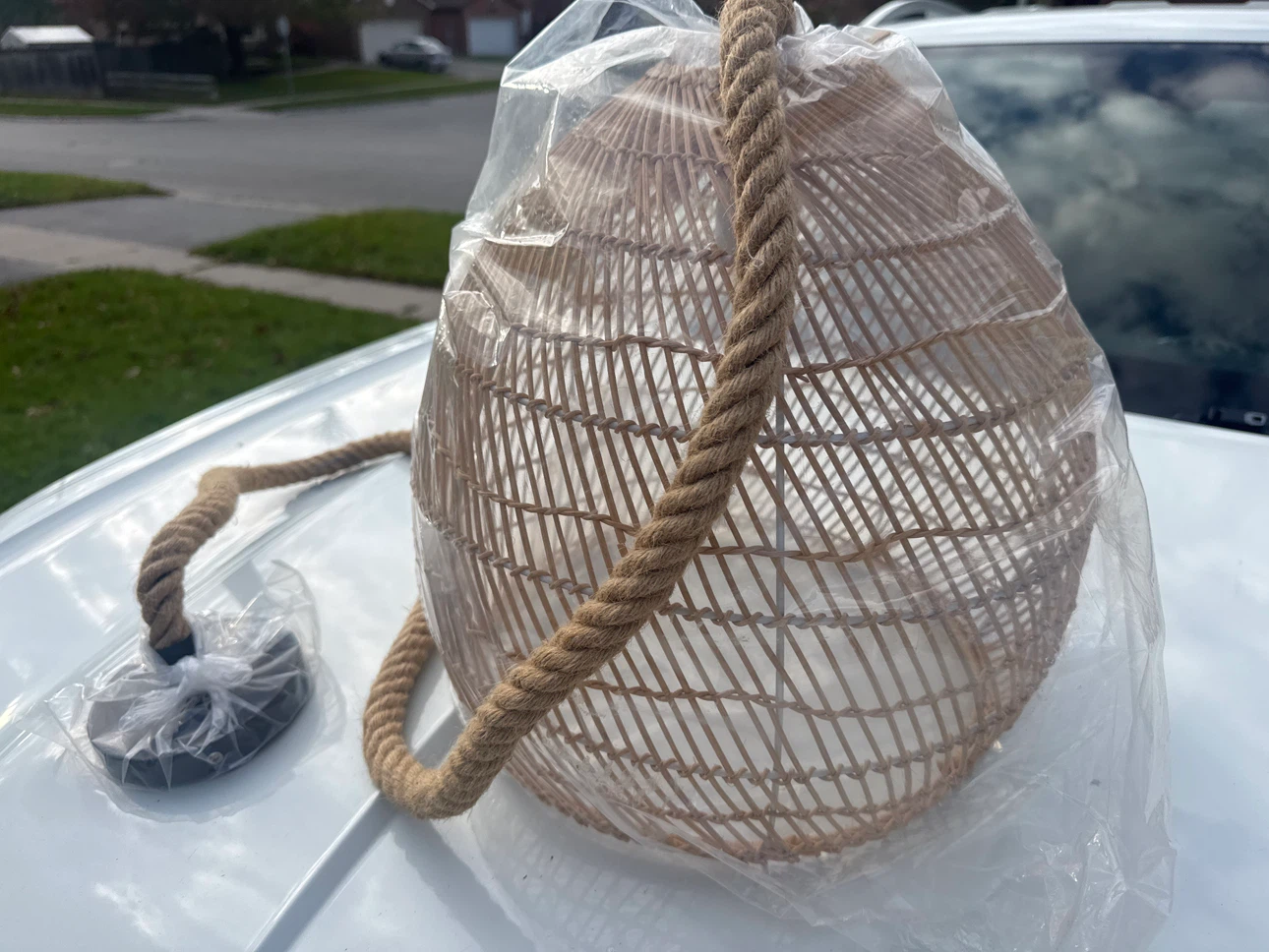 Woven Rope Pendant Light