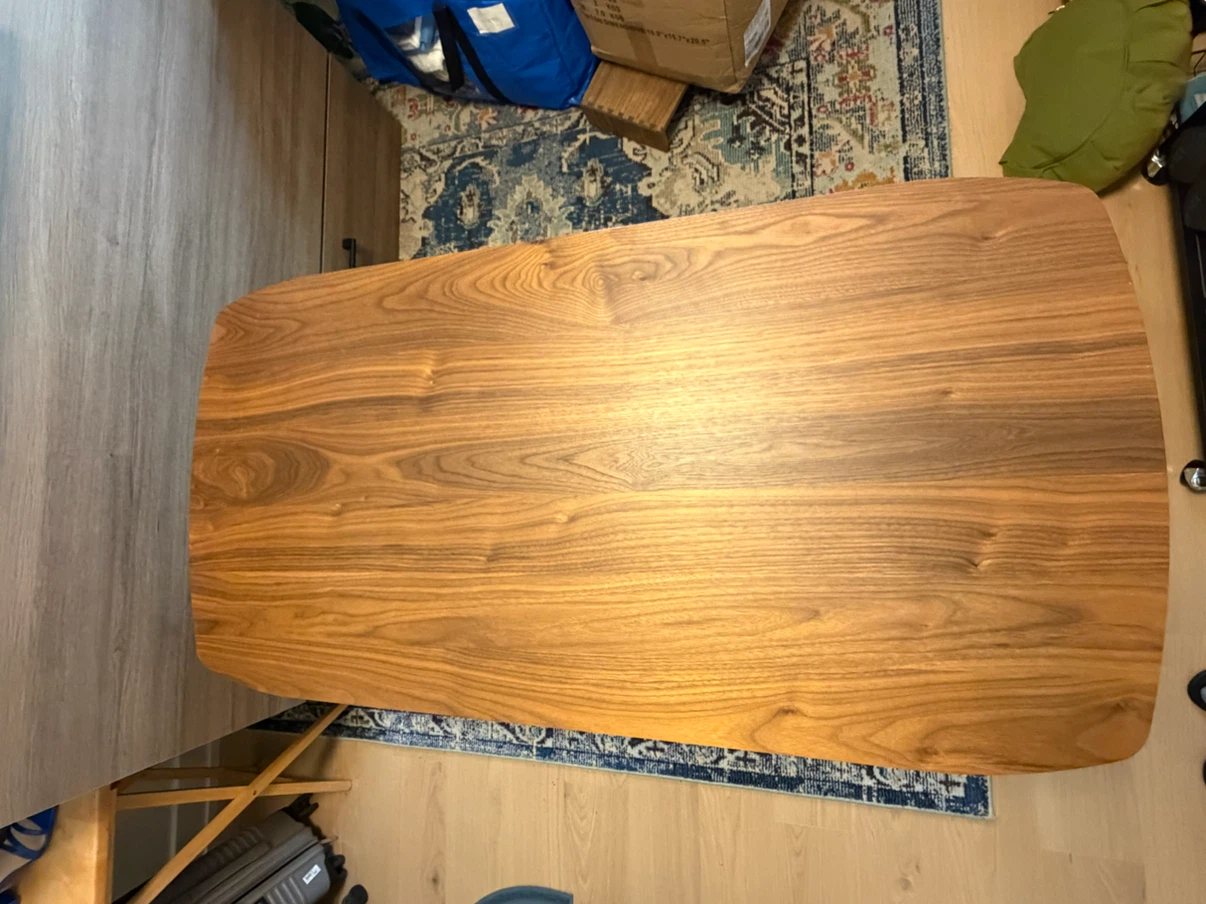 Mid-Century Style Wooden Desk with Drawer - photo 4