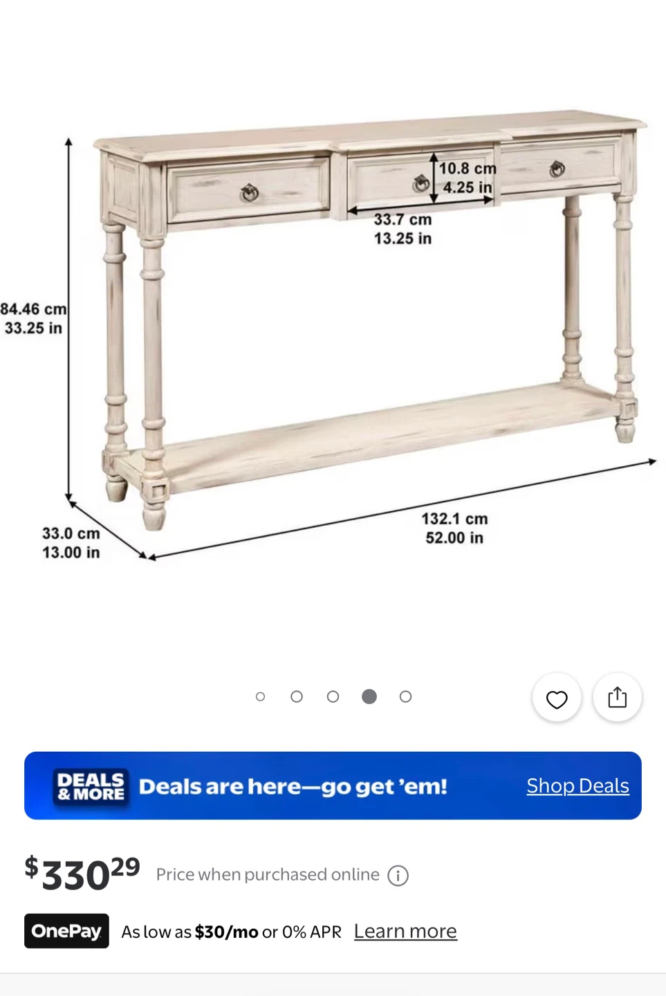 Beaumont Lane Three-Drawer Entryway Console - photo 2