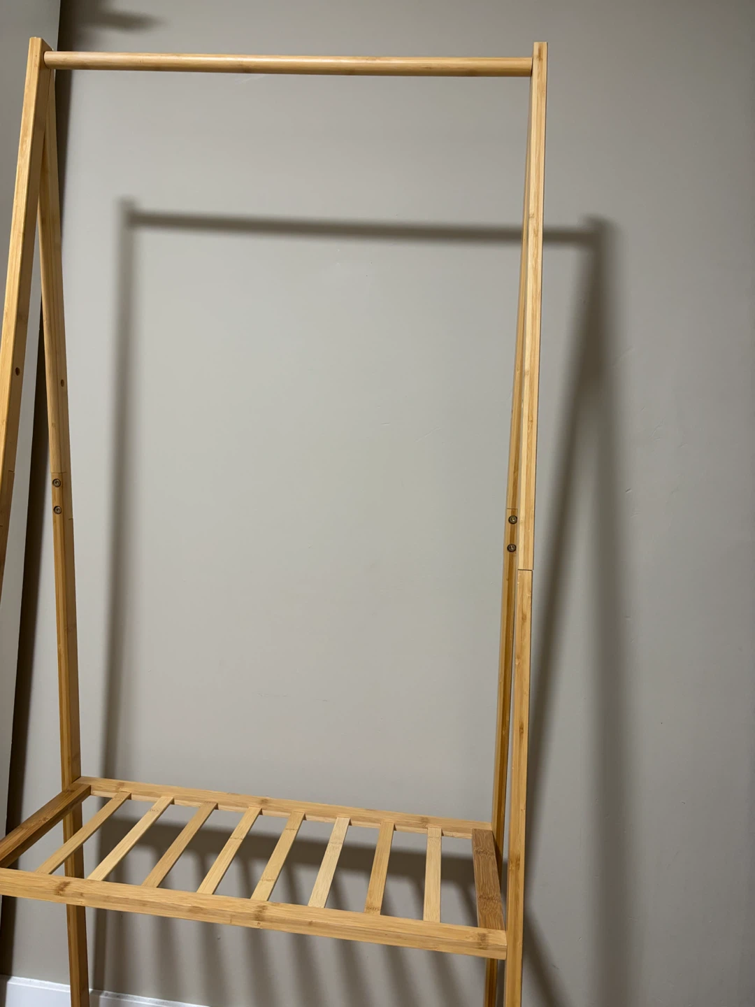 Bamboo Clothing Rack with Wheels - photo 2
