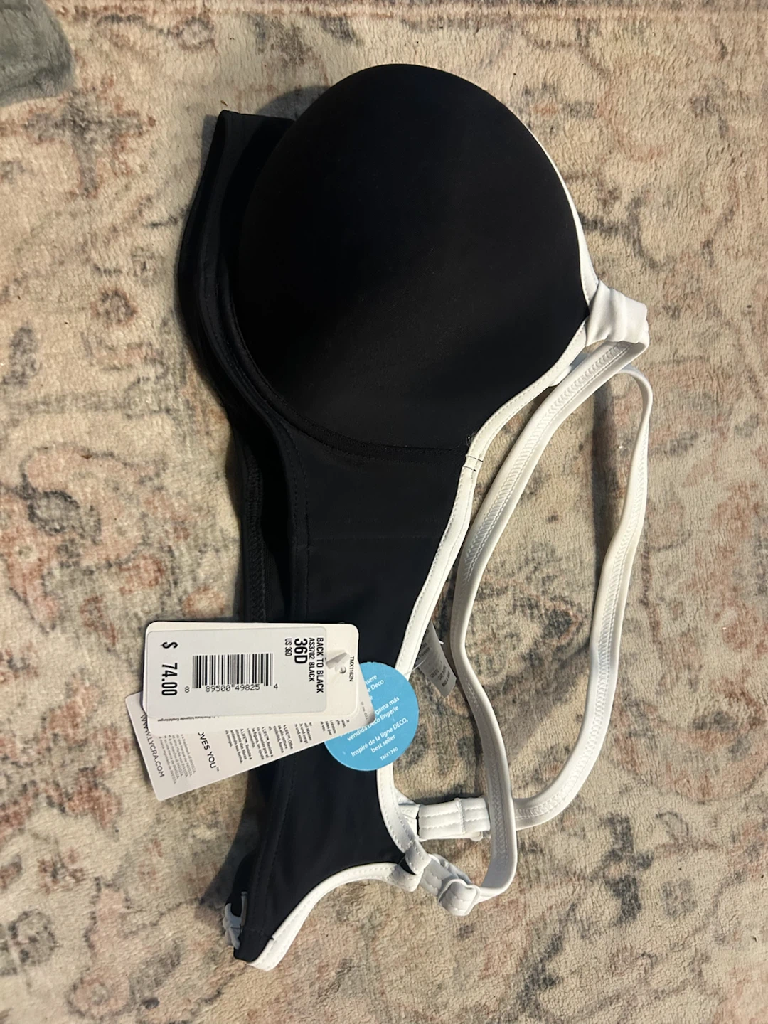 Freya Deco Swim Bikini Top 36D Black