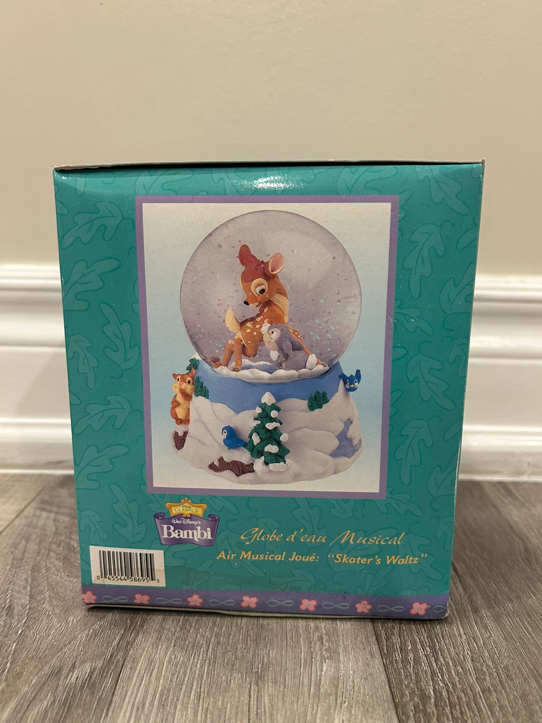 Bambi Musical Waterball Snow Globe Enesco "Skater's Waltz" - photo 4