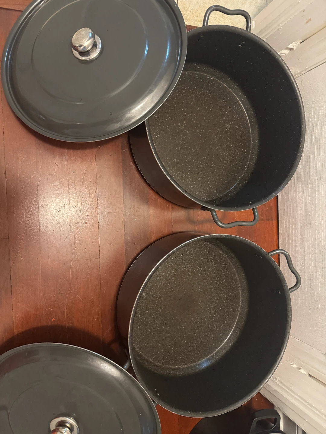 Two Matching Dark Grey Stock Pots - photo 2