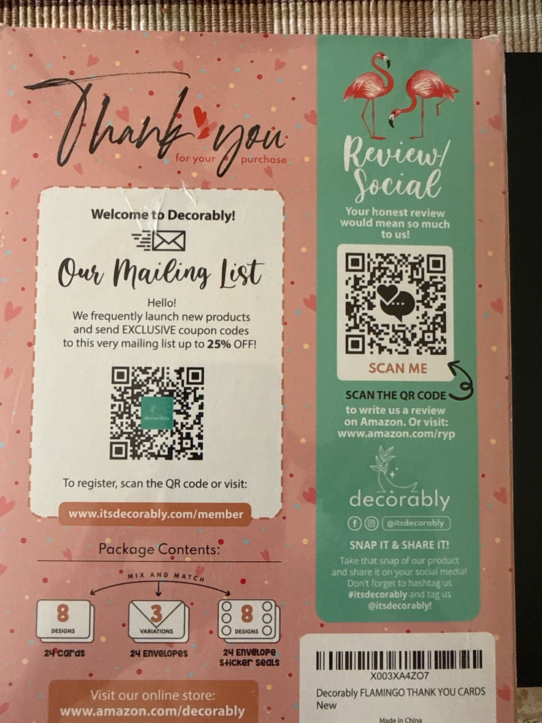 Decorably Flamingo Thank You Cards - photo 2