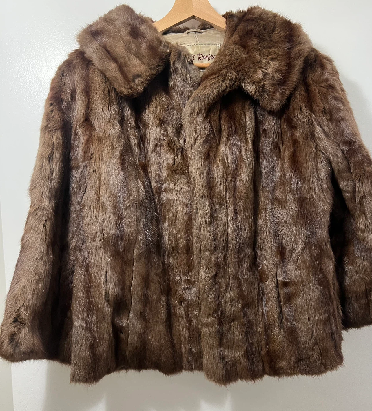 Vintage Holt Renfrew Brown Genuine Fur Coat