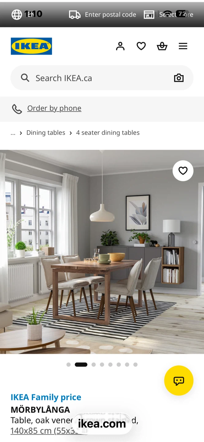IKEA MÖRBYLÅNGA Dining Table, Brown Stained Oak Veneer - photo 2
