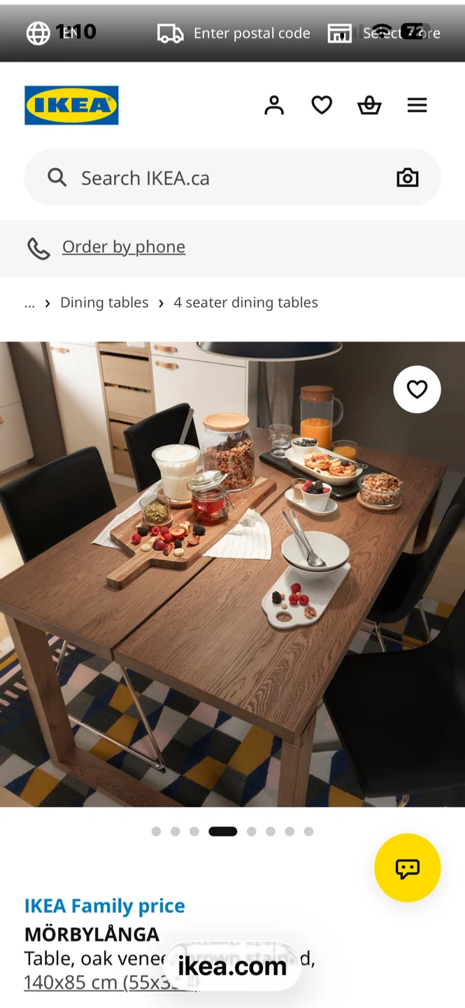 IKEA MÖRBYLÅNGA Dining Table, Brown Stained Oak Veneer - photo 3