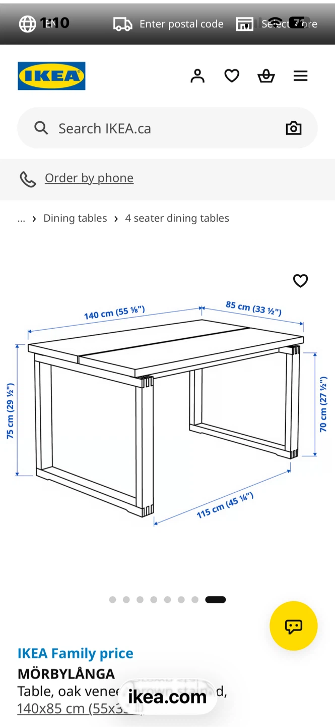 IKEA MÖRBYLÅNGA Dining Table, Brown Stained Oak Veneer - photo 4