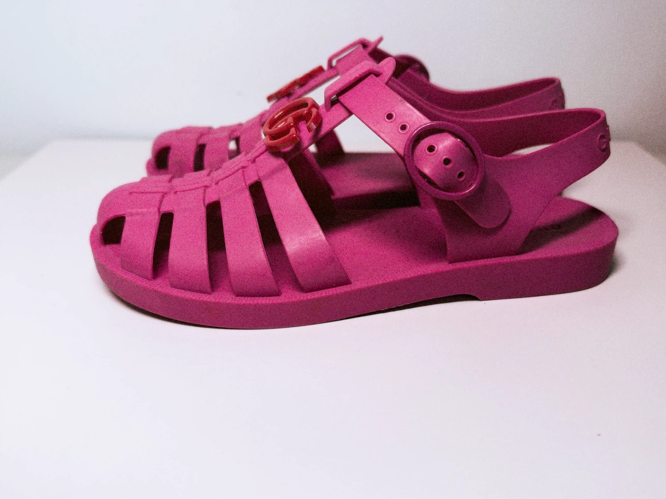 Gucci Kids Double G Anchor Jelly Sandals - Pink - photo 2