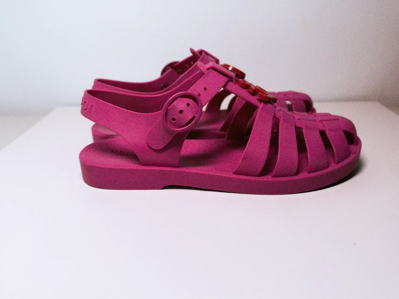 Gucci Kids Double G Anchor Jelly Sandals - Pink - photo 3