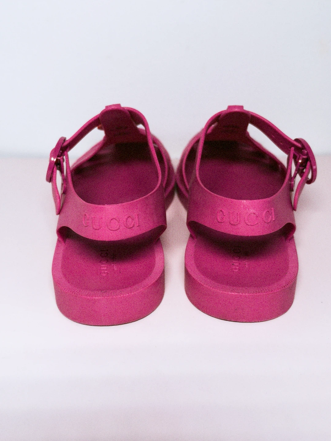 Gucci Kids Double G Anchor Jelly Sandals - Pink - photo 4