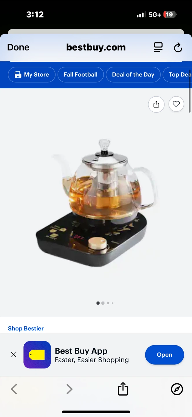 Glass Electric Tea Kettle with Infuser, 0.8L