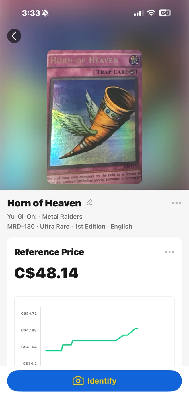 Horn of Heaven Ultra Rare 1st Edition Yu-Gi-Oh! Card