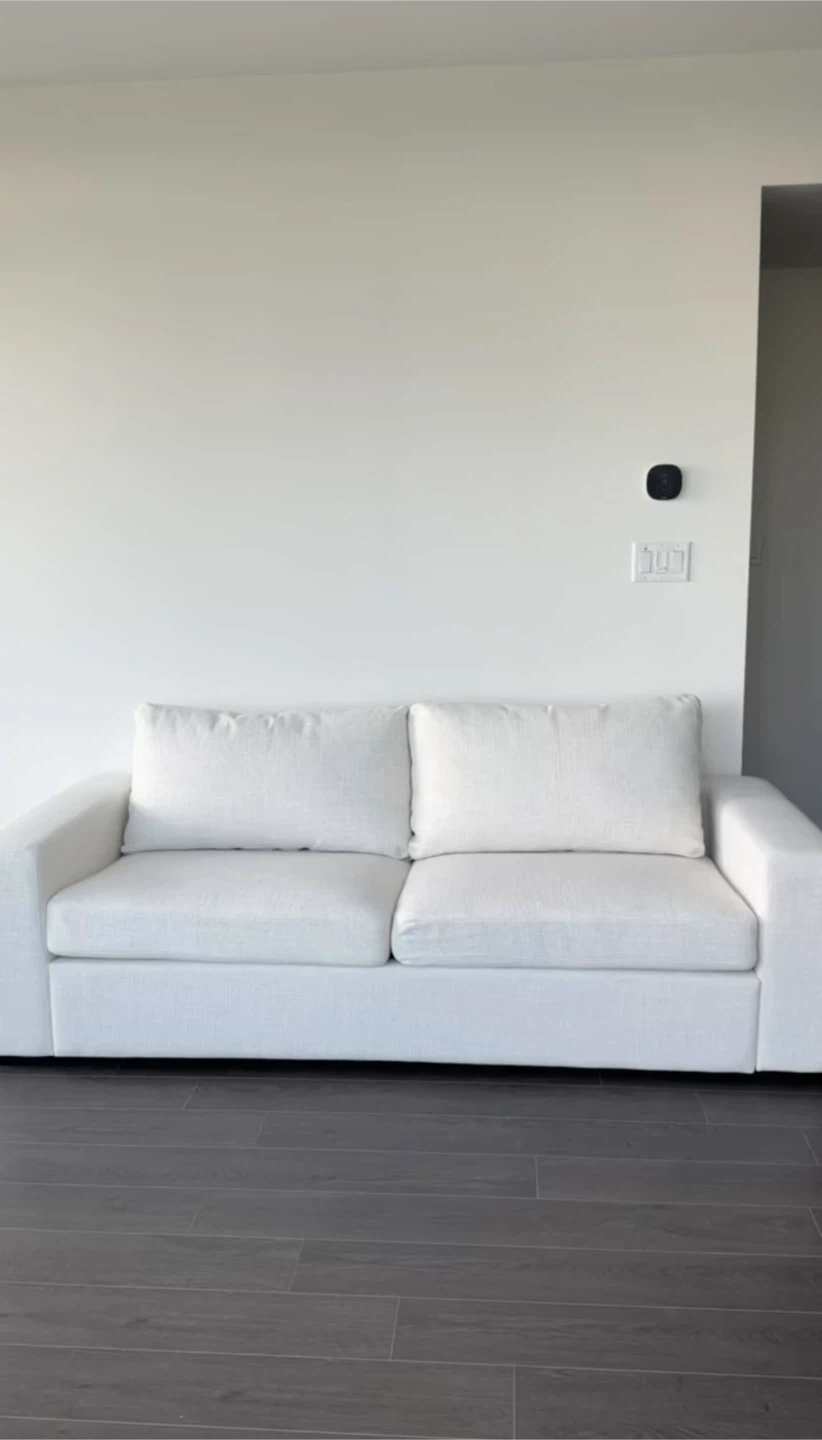 Modern White 85” Sofa - photo 2