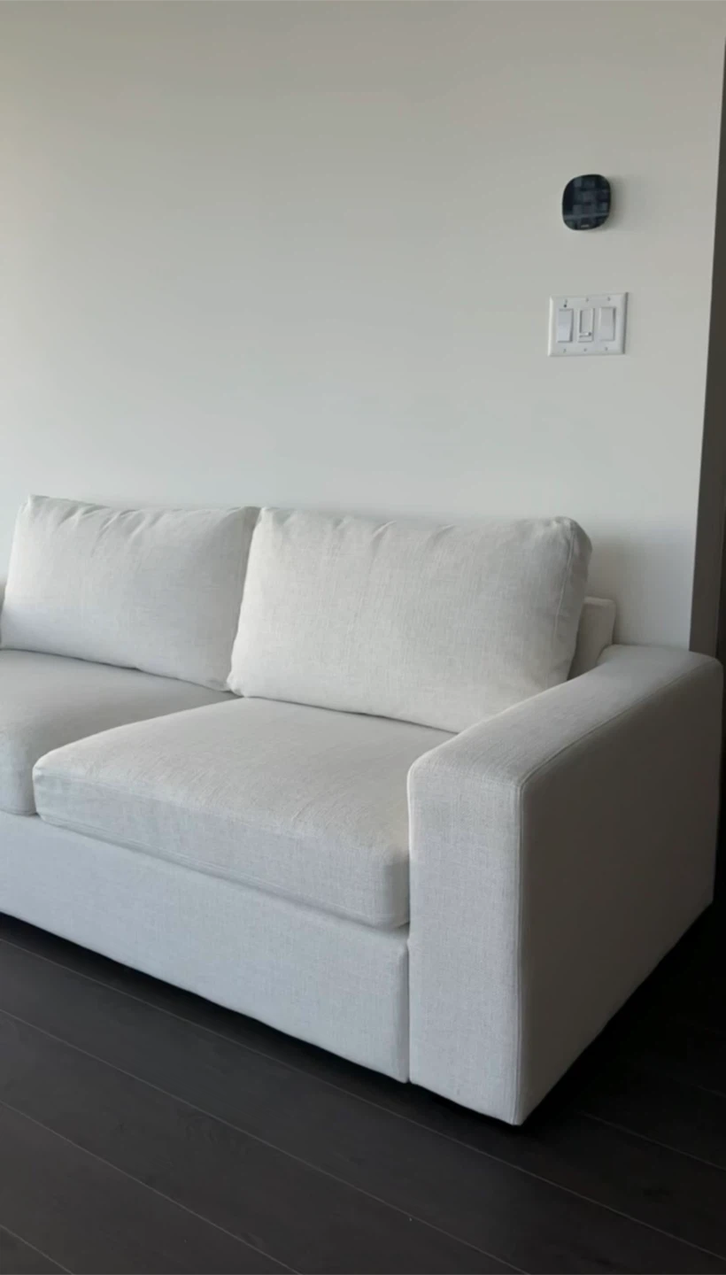 Modern White 85” Sofa - photo 4