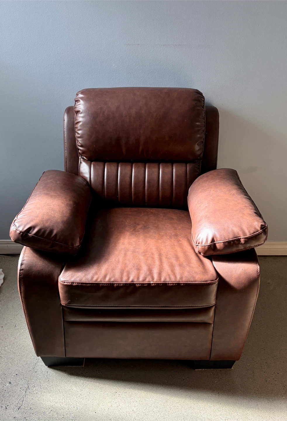 Brown Air Leather Armchair