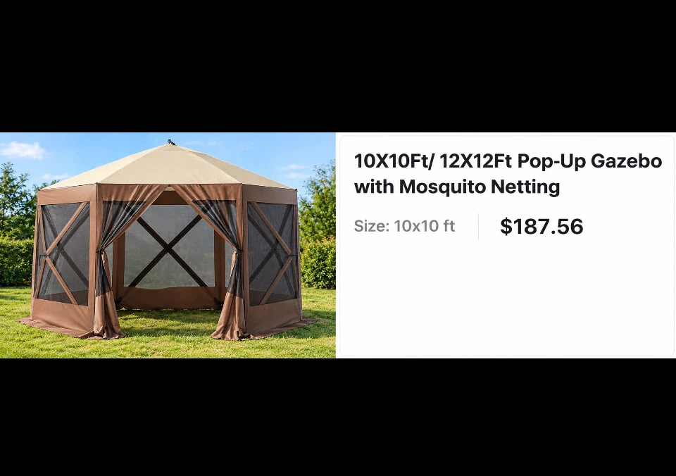 Pop-Up Gazebo with Mosquito Netting