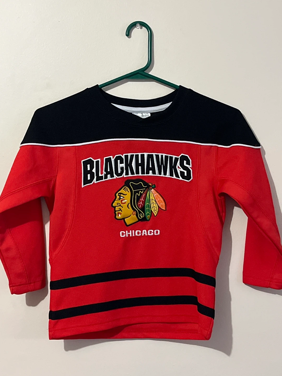 Vintage Mighty Mac Chicago Blackhawks Youth Jersey Crew - Size 6