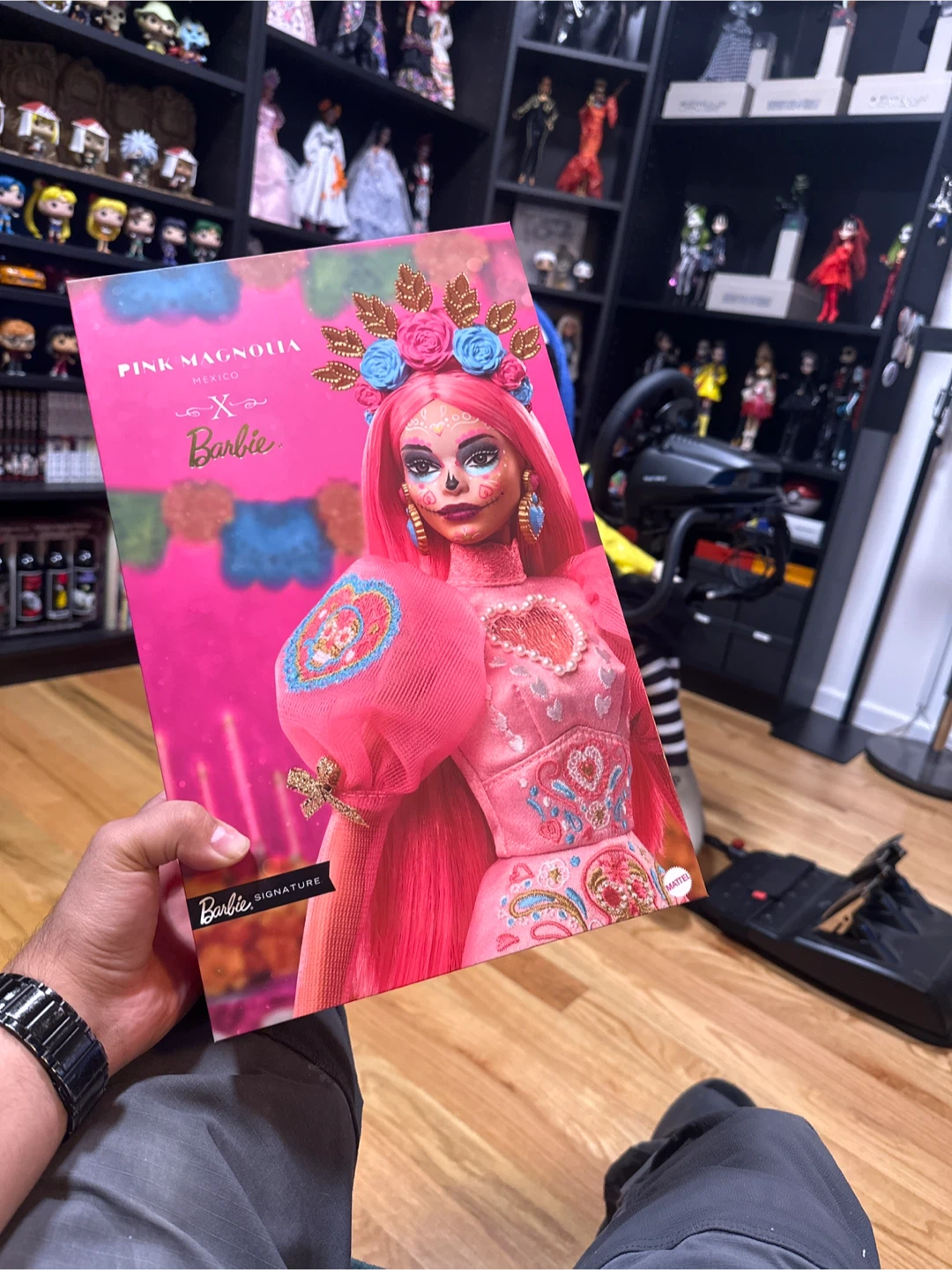 Barbie Dia de los muertos pink magnolia