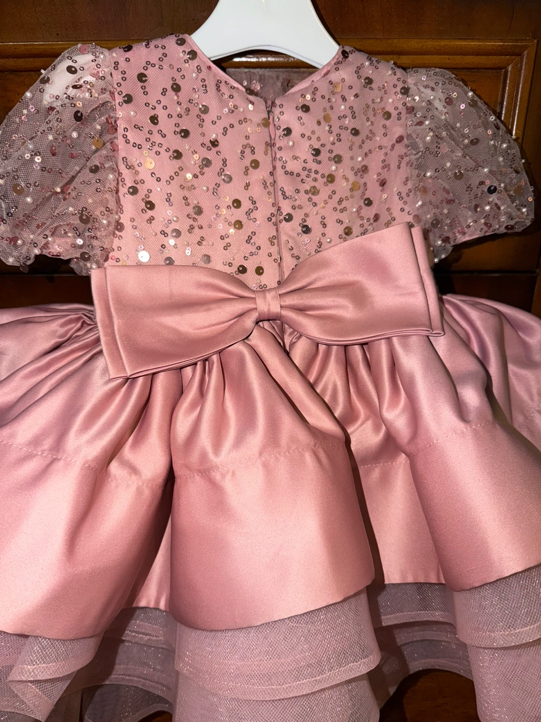 Adorable Kids Pink sparkly princess Birthday Dress 12-18M - photo 2