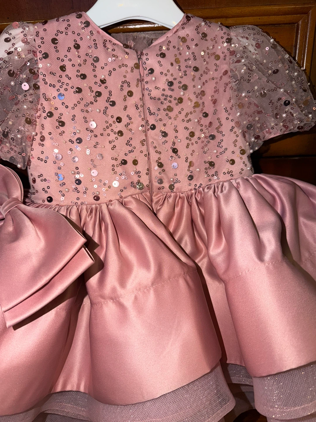 Adorable Kids Pink sparkly princess Birthday Dress 12-18M - photo 4