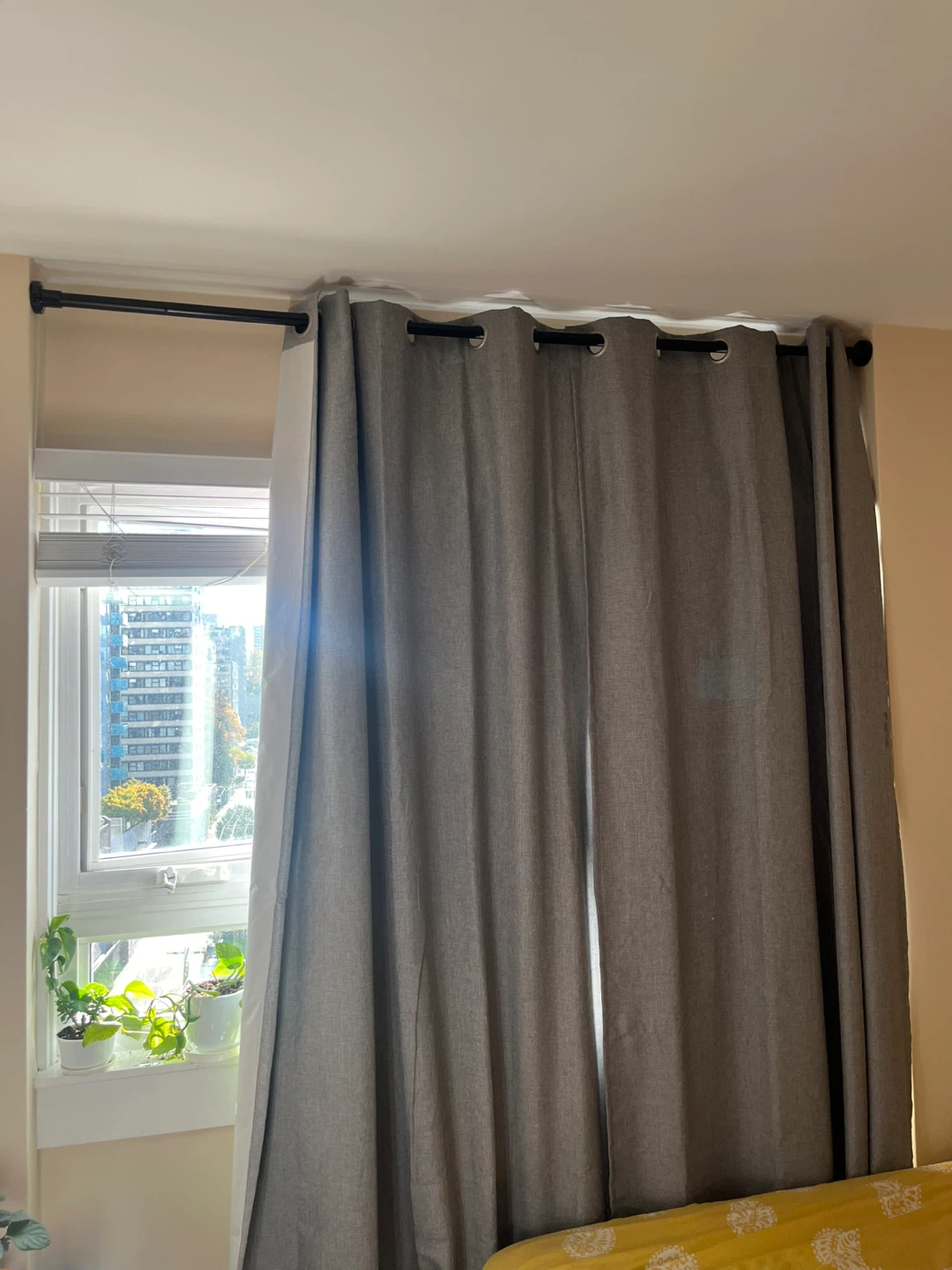 Blackout Curtains with Black Rod
