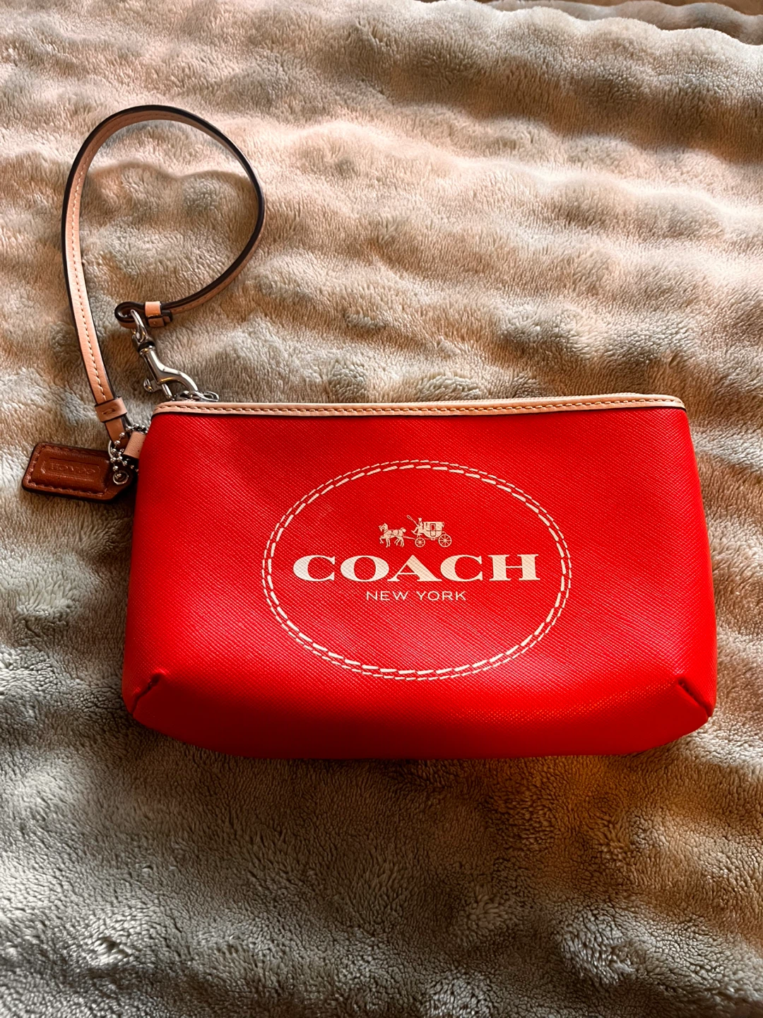 Coral Coach New York Wristlet