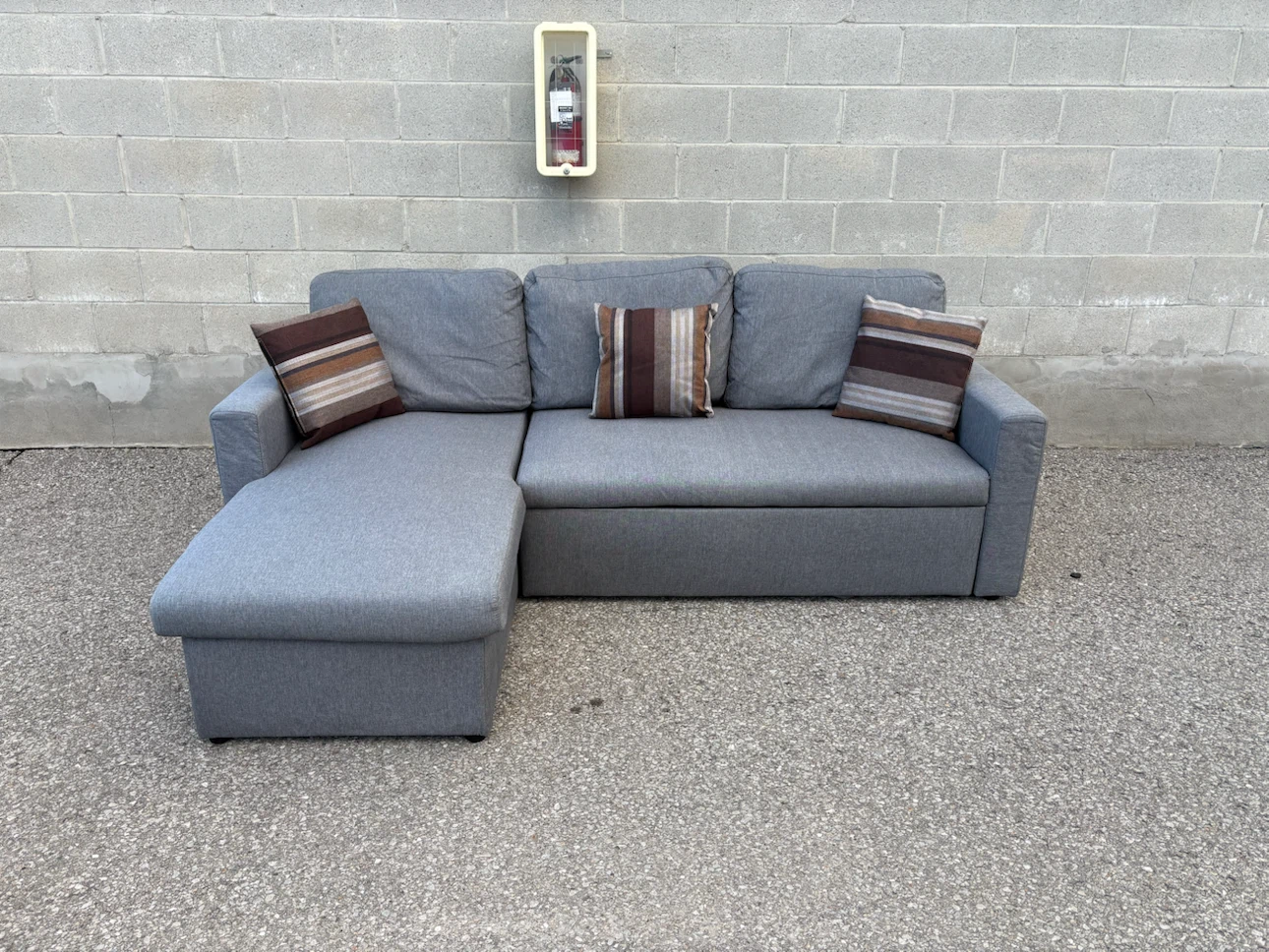 Sectional Sofa Bed with Storage and Pillows - Delivery Available