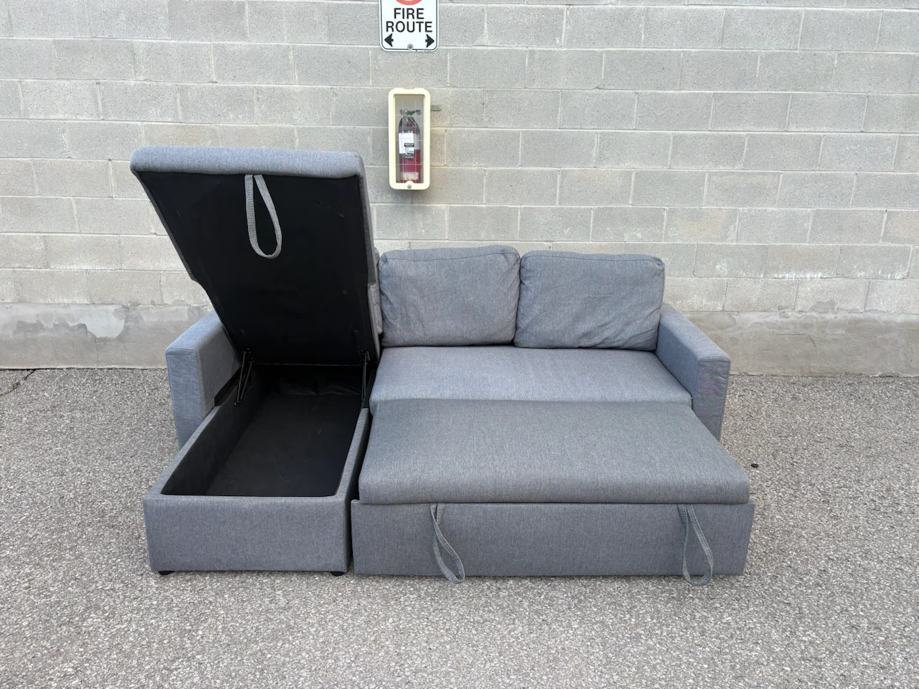Sectional Sofa Bed with Storage and Pillows - Delivery Available - photo 3