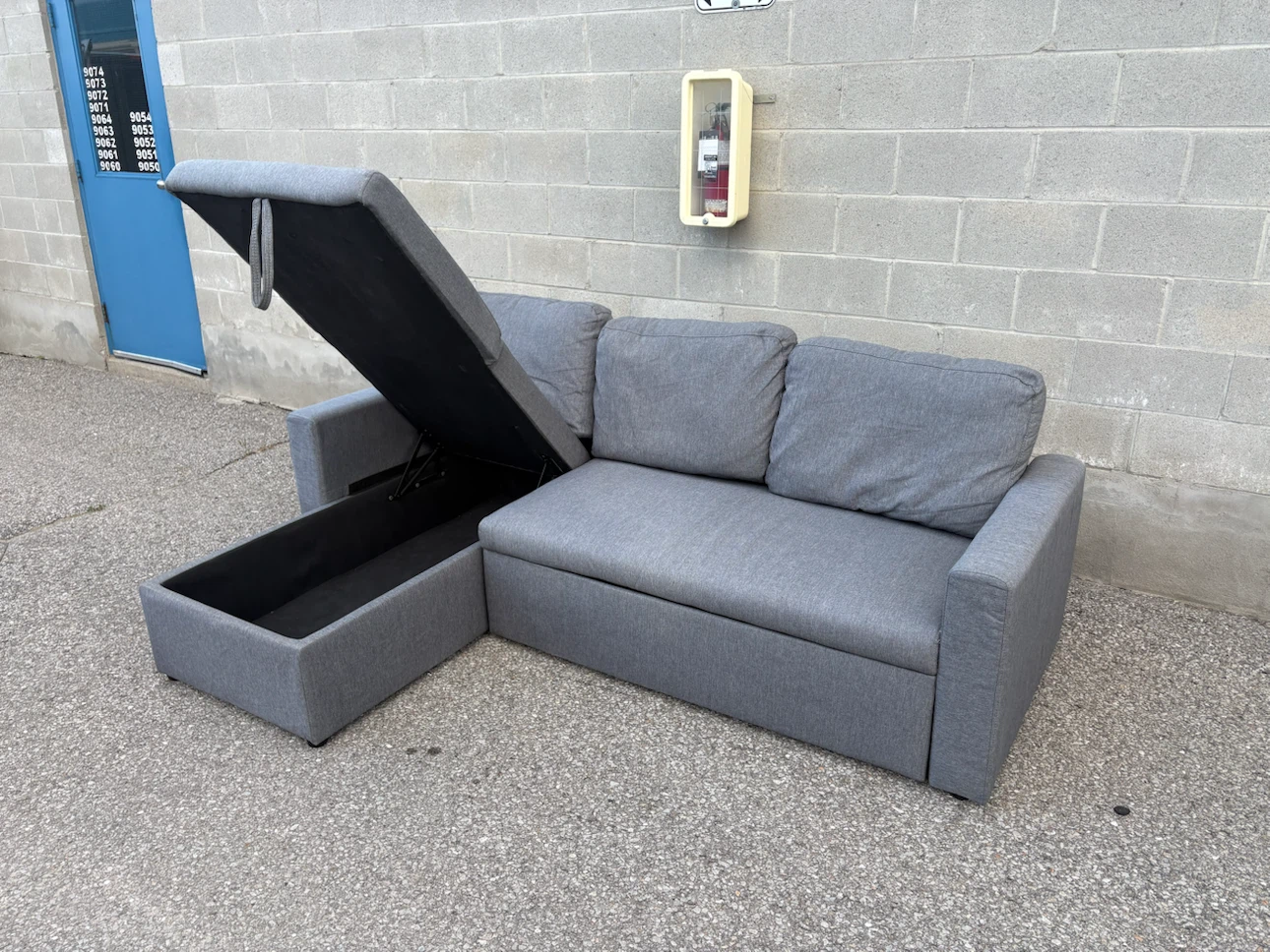 Sectional Sofa Bed with Storage and Pillows - Delivery Available - photo 4