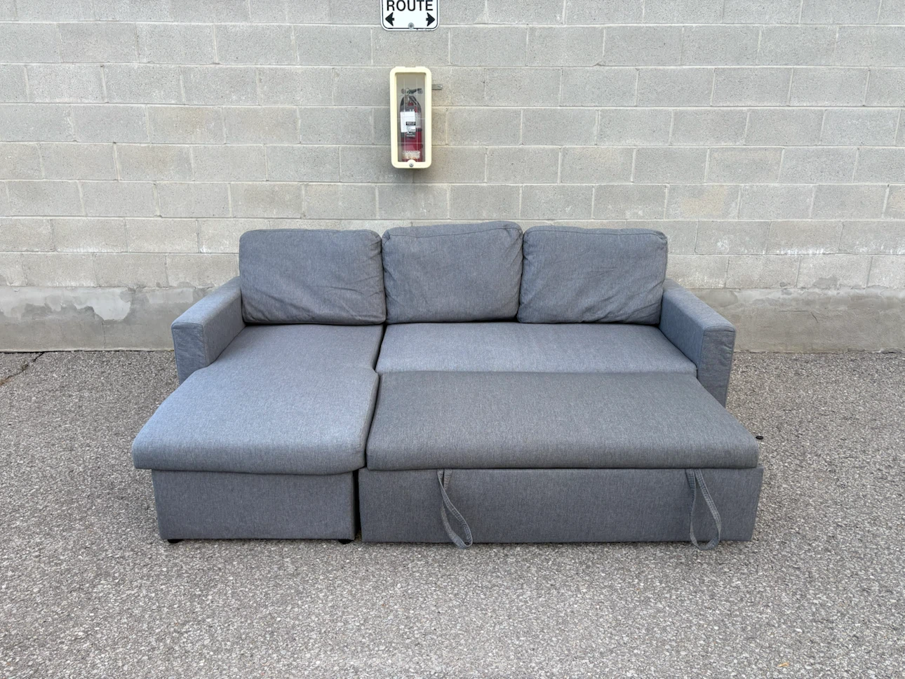 Sectional Sofa Bed with Storage and Pillows - Delivery Available - photo 5