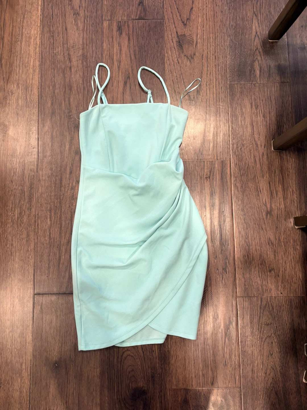 Honey Mint Green Ruched Mini Dress