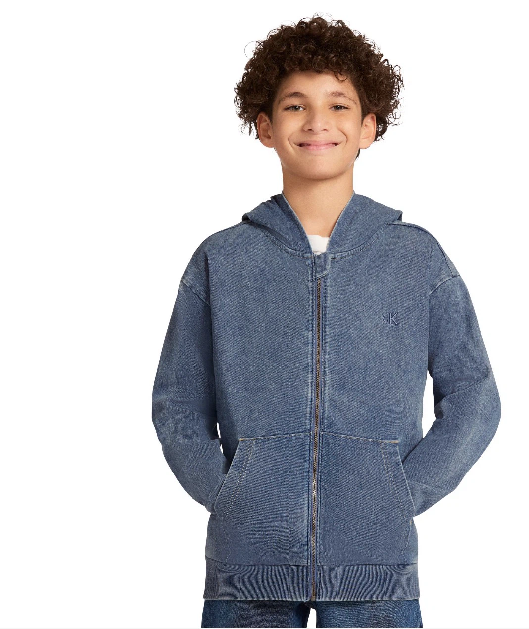 Calvin Klein Jeans Denim Full-Zip Hoodie
