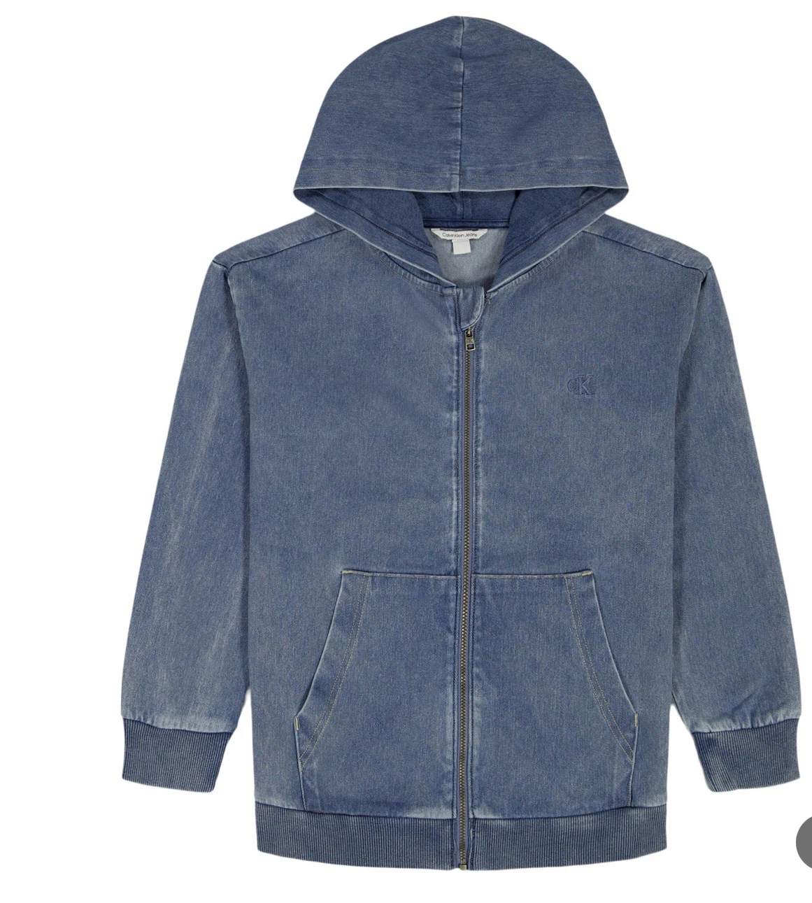 Calvin Klein Jeans Denim Full-Zip Hoodie - photo 3