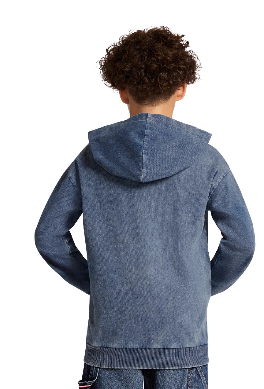 Calvin Klein Jeans Denim Full-Zip Hoodie - photo 4
