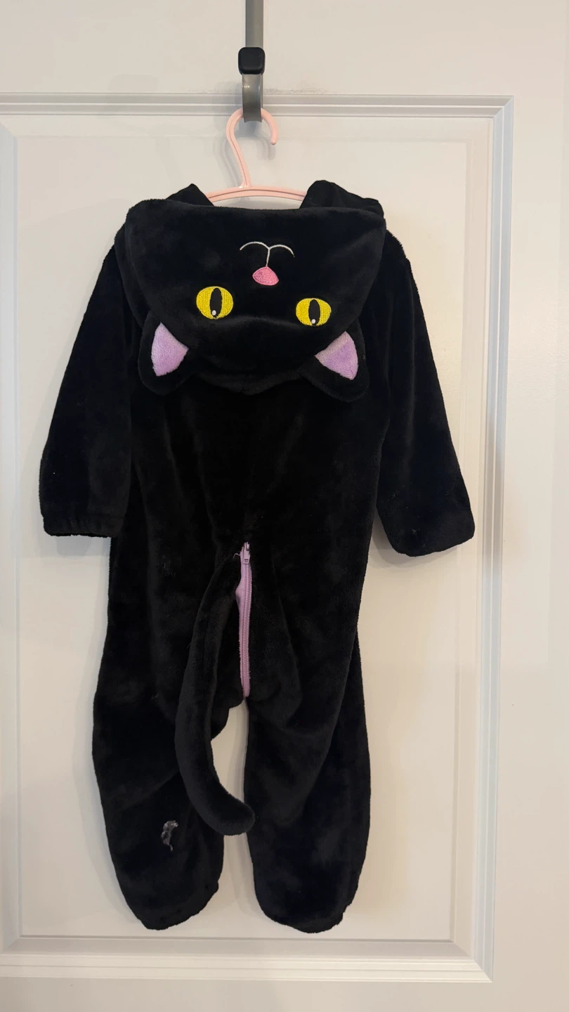 Black Cat Plush Costume Onesie - photo 2